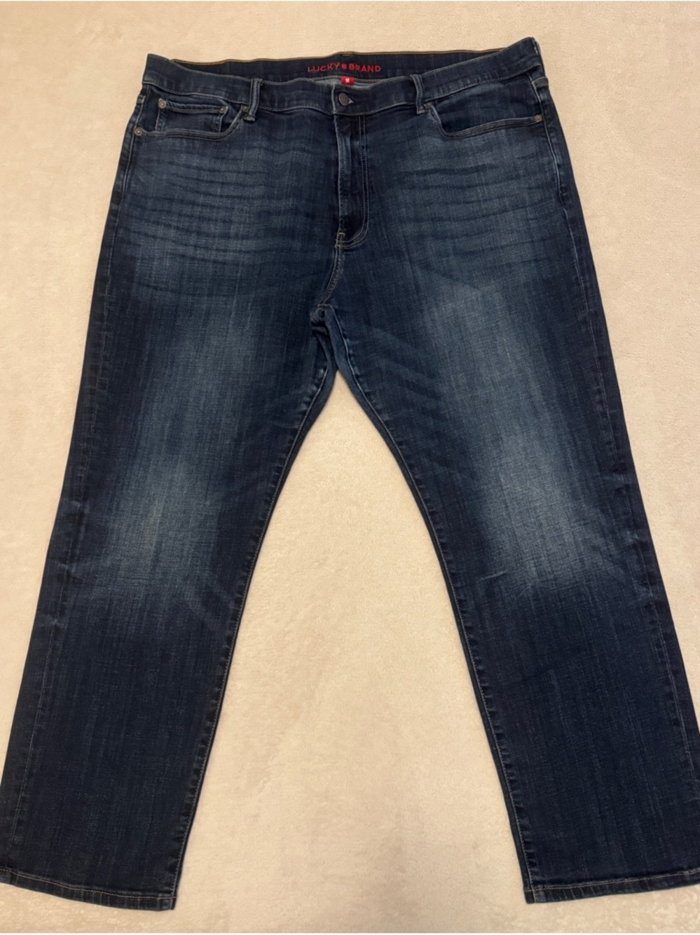 Lucky Brand Men’s Straight Jeans in Dark Blue Wash - 40x30